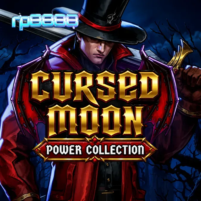 Tampilan visual slot Cursed Moon Power Collection dengan tema gothic dan monster